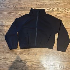 Black Cropped Track Jacket